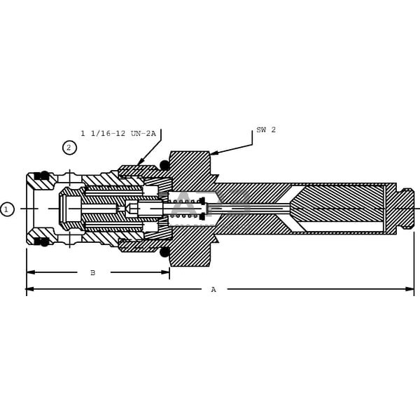 Hidraulinės sistemos vožtuvas 2/2 CP501-2-B-0-NO, CP5012B0NO 2 Hidraulinės sistemos vožtuvas 2/2 CP501-2-B-0-NO, CP5012B0NO 2
