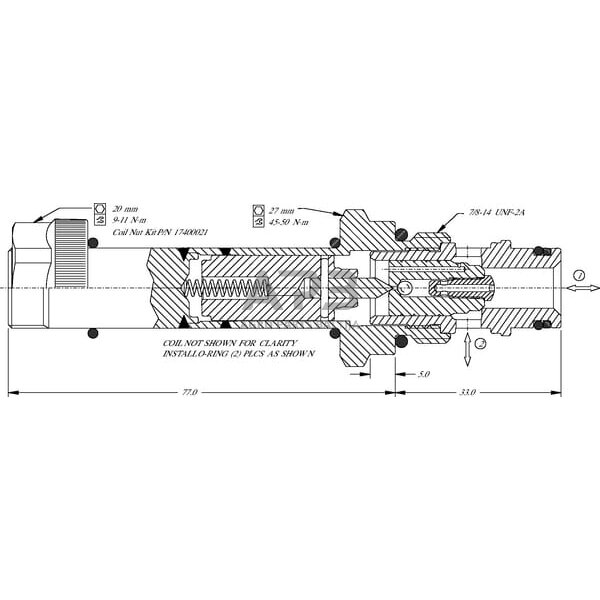 Hidraulinės sistemos vožtuvas 2/2 SVP10-NCR-00-B-00, SVP10NCR00B00 1