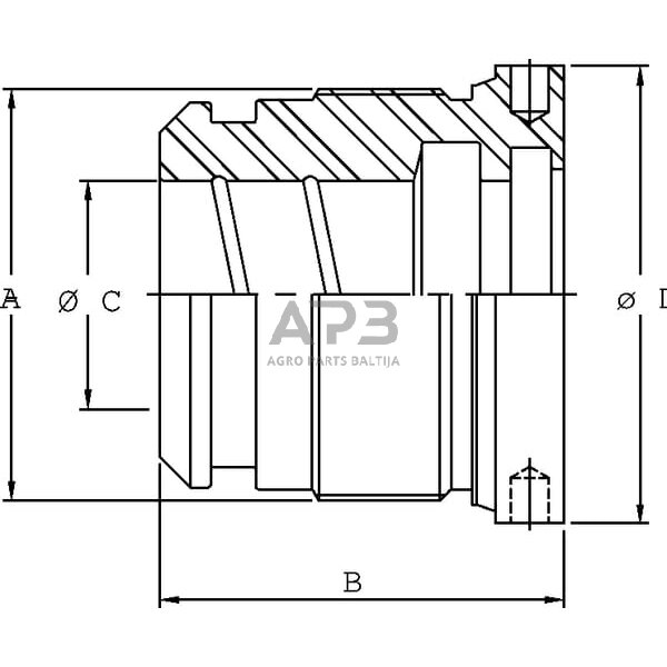 Hidraulinio cilindro spaudiminė galva DC2907013040VM C25 1