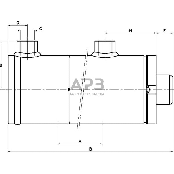 Dvipusis hidraulinis cilindras D35701000C 1 Dvipusis hidraulinis cilindras D35701000C 1