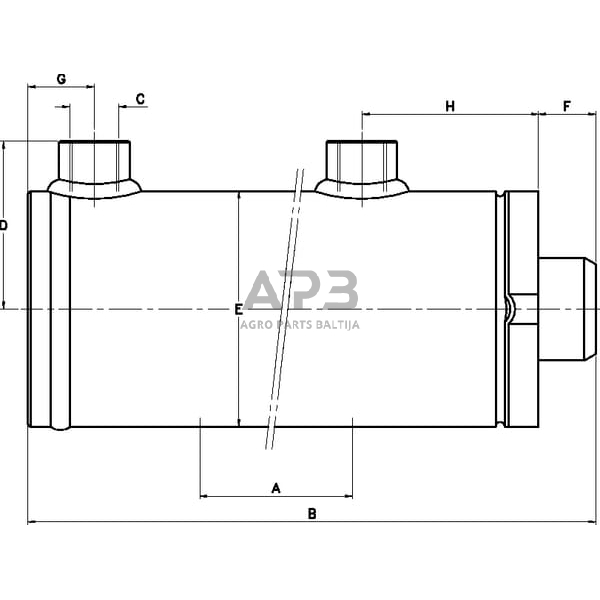 Dvipusis hidraulinis cilindras D3570175C 1