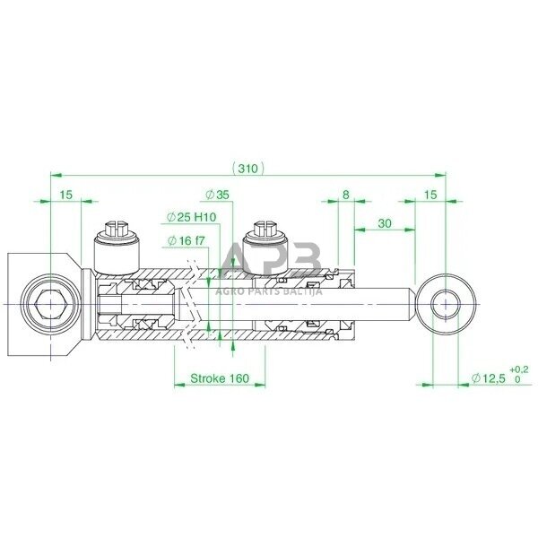 Hidraulinis cilindras greito paleidimo D1625160FT 4 Hidraulinis cilindras greito paleidimo D1625160FT 4