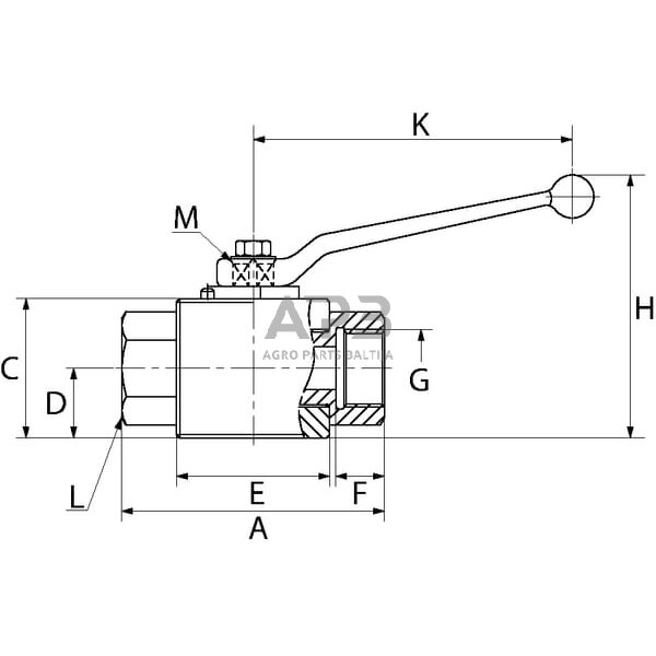 Hidraulinis kranas 2/2 – 3/8"BSP, KHR06GP 1