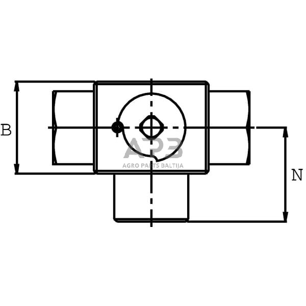 Hidraulinis kranas trišakis 1/2“ KH3KSR08 2 Hidraulinis kranas trišakis 1/2“ KH3KSR08 2