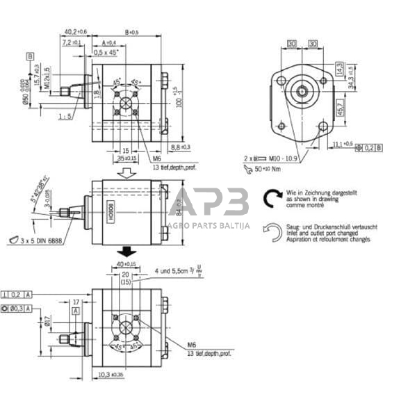 Hidraulinis siurblys Bosch Rexroth 0510515323 4 Hidraulinis siurblys Bosch Rexroth 0510515323 4