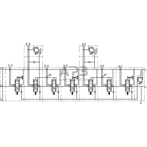 Hidraulinis skirstytuvas 7 sekcijų, MBVA7001 4