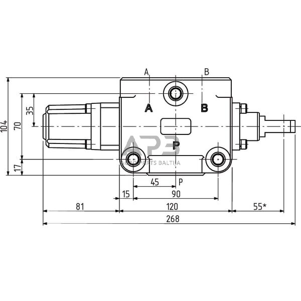 Hidraulinis skirstytuvas DF25/3A-12L, DF253001 2