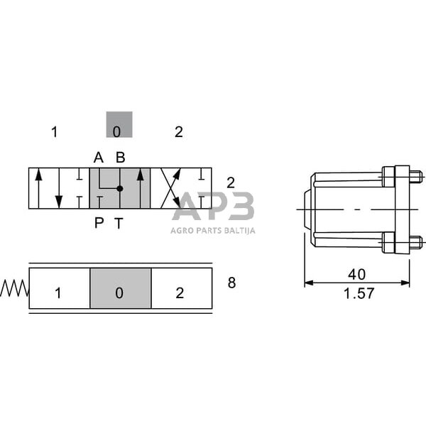 Hidraulinis skirstytuvas SD4 – 1 sekcijos, SD4/1-G3- 28L-AET, SD41007 2
