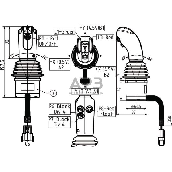 Hidraulinis skirstytuvo komplektas AE 12VDC, SDM1222002KIT 3 Hidraulinis skirstytuvo komplektas AE 12VDC, SDM1222002KIT 3