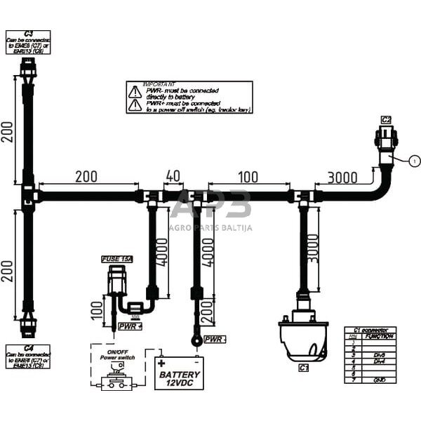Hidraulinis skirstytuvo komplektas AE 12VDC, SDM1222002KIT 5