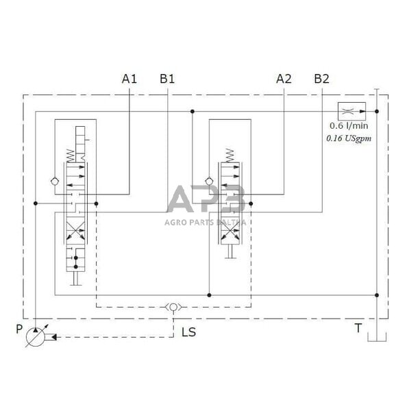 Hidraulinis skirstytuvo rinkinys LS, 12 VDC, DLM1222001KIT 2 Hidraulinis skirstytuvo rinkinys LS, 12 VDC, DLM1222001KIT 2
