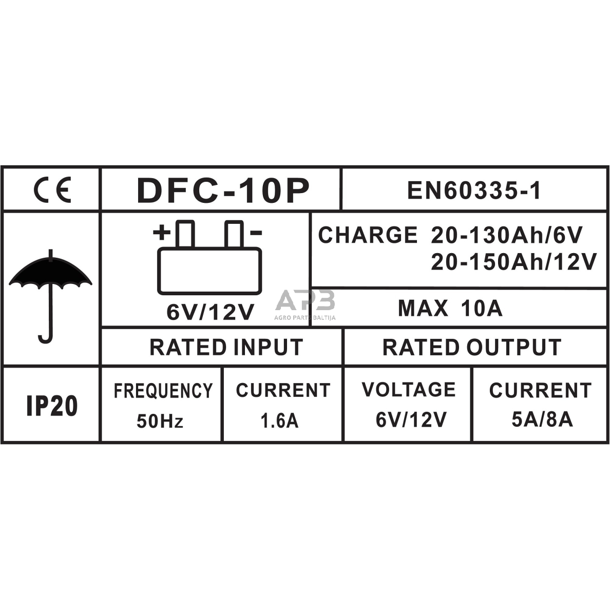 Įkroviklis akumuliatoriui 6/12V 10A 150Ah 3 Įkroviklis akumuliatoriui 6/12V 10A 150Ah 3