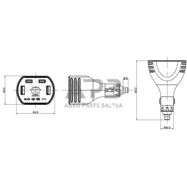 Įkrovimo kištukas USB 12V/5V LA60050CH