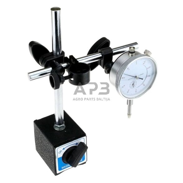 Indikatorius su magnetiniu stovu 0-10mm 1 Indikatorius su magnetiniu stovu 0-10mm 1