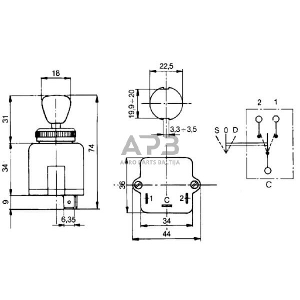 Indikatoriaus jungiklis Cobo 15111000 1 Indikatoriaus jungiklis Cobo 15111000 1