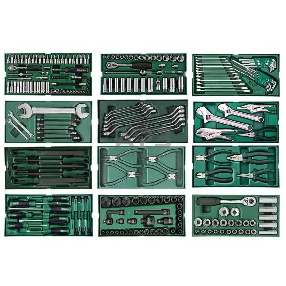 Įrankių spintelė su įrankiais, su ratukais, 246vnt. 1 Įrankių spintelė su įrankiais, su ratukais, 246vnt. 1