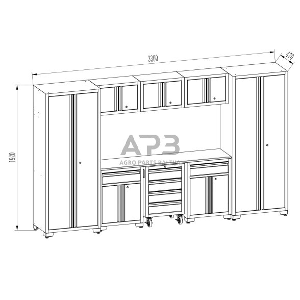 Įrankių spintelių komplektas 2 Įrankių spintelių komplektas 2