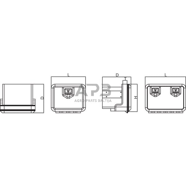 Įrankių dėžė 150x370x160mm Cobo CA005 2
