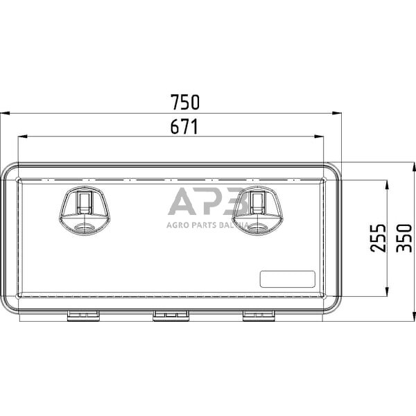 Įrankių dėžė 350x750x450mm, 74.5l, Daken DK81106 3
