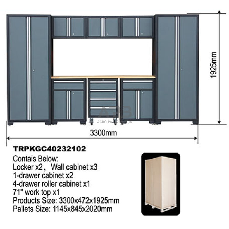 Įrankių spintelių komplektas 1
