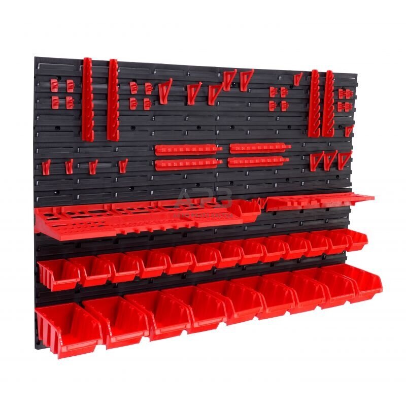 Įrankių stendas PVC (pakabinamas) su dėžutėmis ir laikikliais 43vnt. 1 Įrankių stendas PVC (pakabinamas) su dėžutėmis ir laikikliais 43vnt. 1