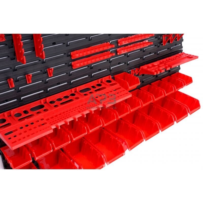 Įrankių stendas PVC (pakabinamas) su dėžutėmis ir laikikliais 43vnt. 2 Įrankių stendas PVC (pakabinamas) su dėžutėmis ir laikikliais 43vnt. 2