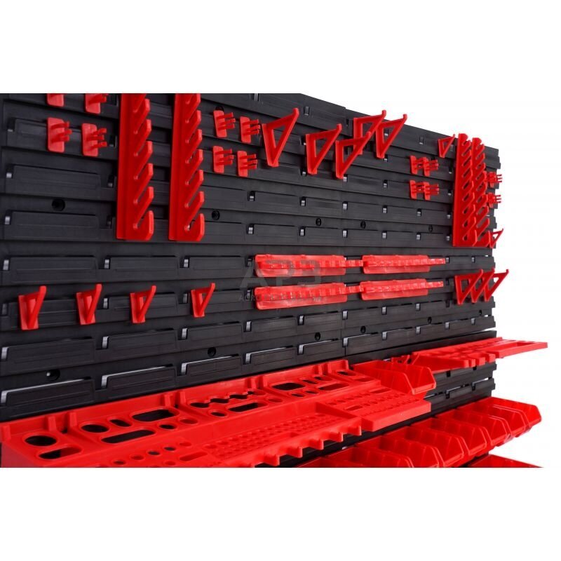 Įrankių stendas PVC (pakabinamas) su dėžutėmis ir laikikliais 43vnt. 3 Įrankių stendas PVC (pakabinamas) su dėžutėmis ir laikikliais 43vnt. 3