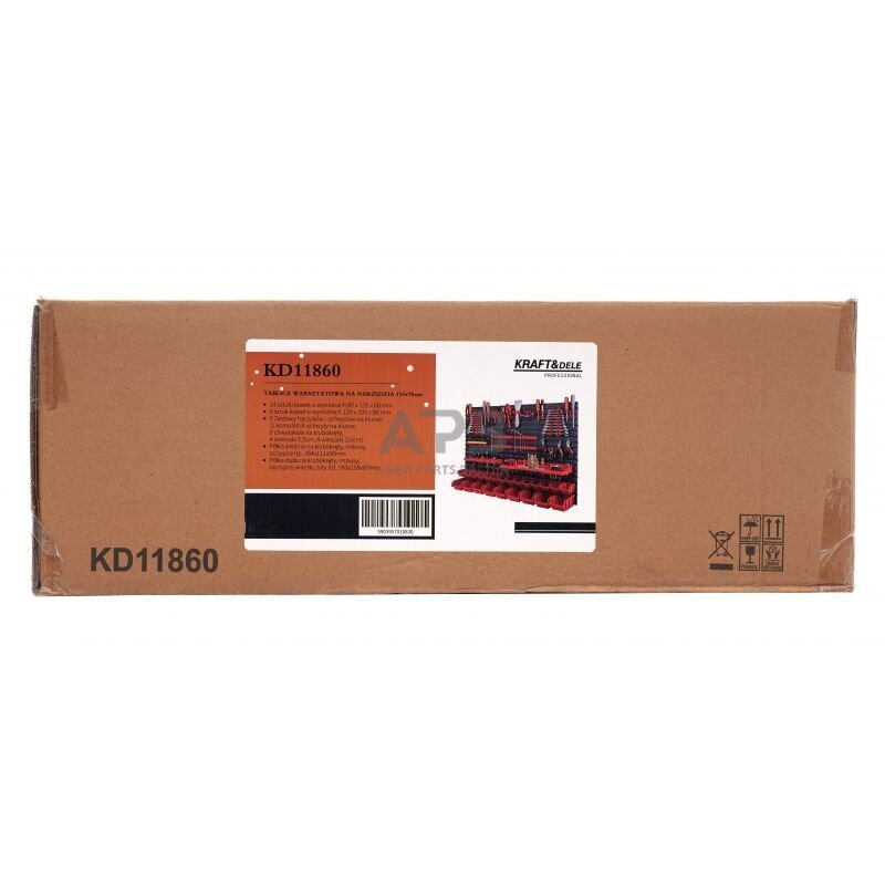 Įrankių stendas PVC (pakabinamas) su dėžutėmis ir laikikliais 43vnt. 5