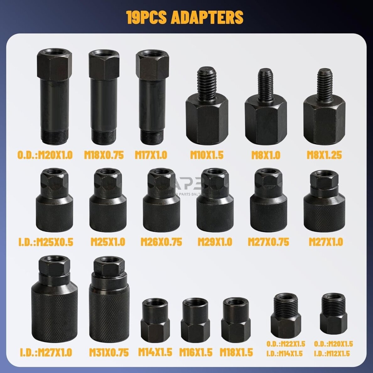 Išmušėjų rinkinys dyzeliniams purkštukams pneumatinis 27vnt. 3