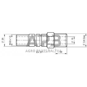Įsukama jungtis 3/4" TC9-12 TC912