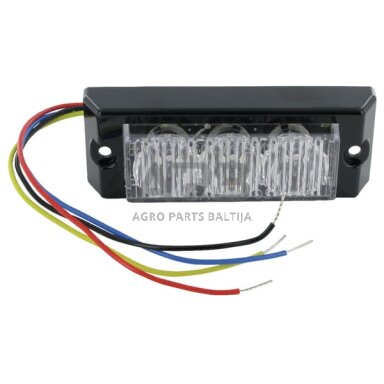 Įspėjamasis švyturėlis baltas LED 12/24V 32x90x25mm Britax L5203DV