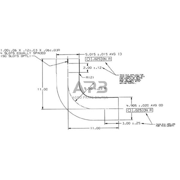 Išmetimo vamzdžio alkūnė Donaldson P207339 1