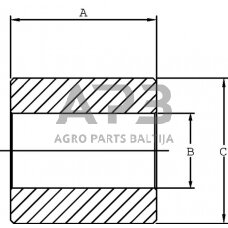 Įvorė 40 x 20.5 L=40 320 Bar DC39BEVA030