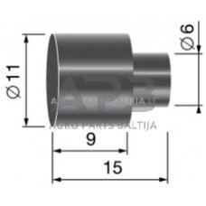 Įvorė troso 9,5 mm