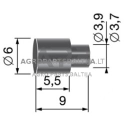 Įvorė troso 5,0 mm Įvorė troso 5,0 mm
