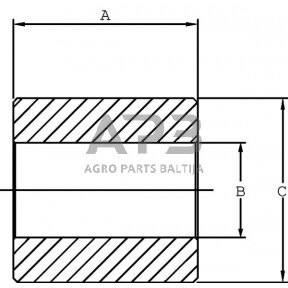 Įvorė 40 x 20.5 L=42 320 Bar DC39BEVA032