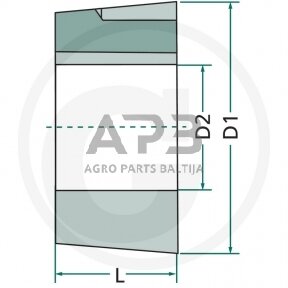 Įvorė užveržimo 44,5 x 85 x 22 mm