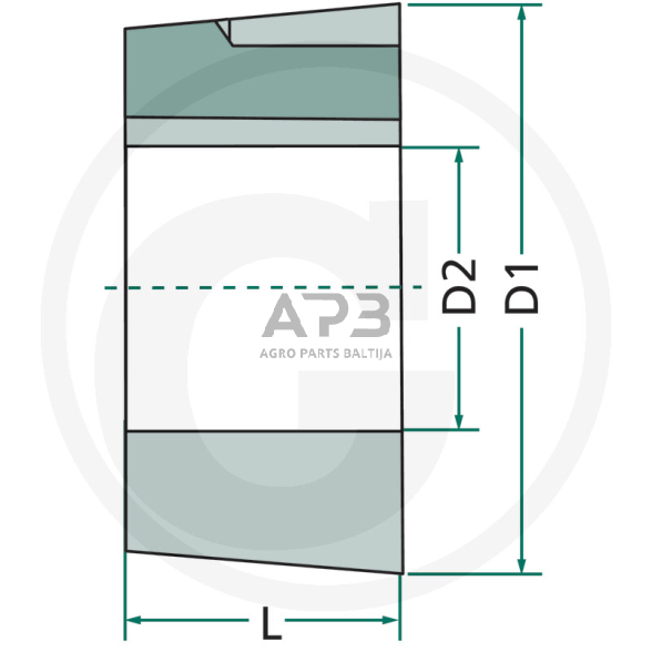 Įvorė užveržimo 22,3 x 35 x 12 mm 1 Įvorė užveržimo 22,3 x 35 x 12 mm 1