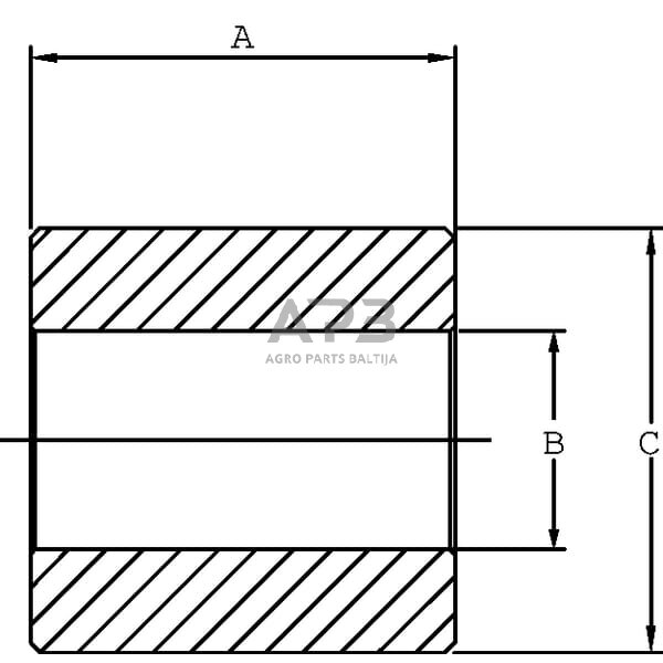 Įvorė 50 x 25.5 L=75 320 Bar DC39BEVA063 1