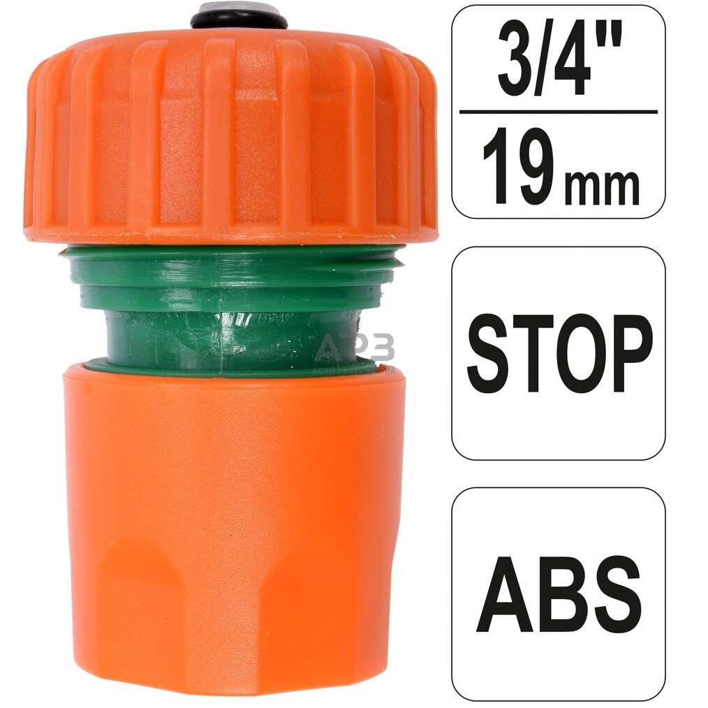 Jungtis su vožtuvu laistymo žarnai 3/4" Jungtis su vožtuvu laistymo žarnai 3/4"