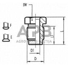 Jungtis M12x1 /6.3mm FTE A63055