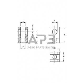 Jungtis 65 x 50 x 50 FS1714 1 Jungtis 65 x 50 x 50 FS1714 1
