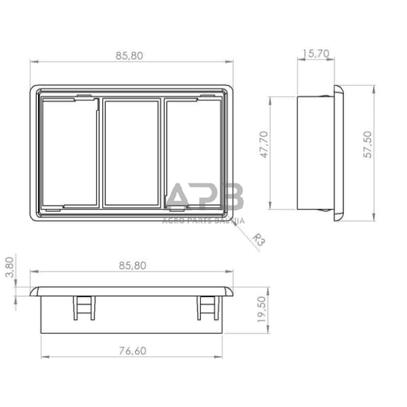Jungiklio rėmas SW10023KR 2 Jungiklio rėmas SW10023KR 2