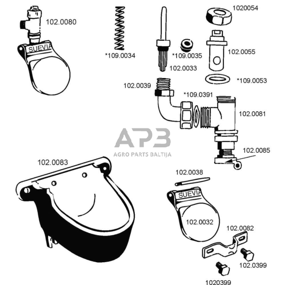 Jungtis lenkta Suevia SU1020039 1 Jungtis lenkta Suevia SU1020039 1