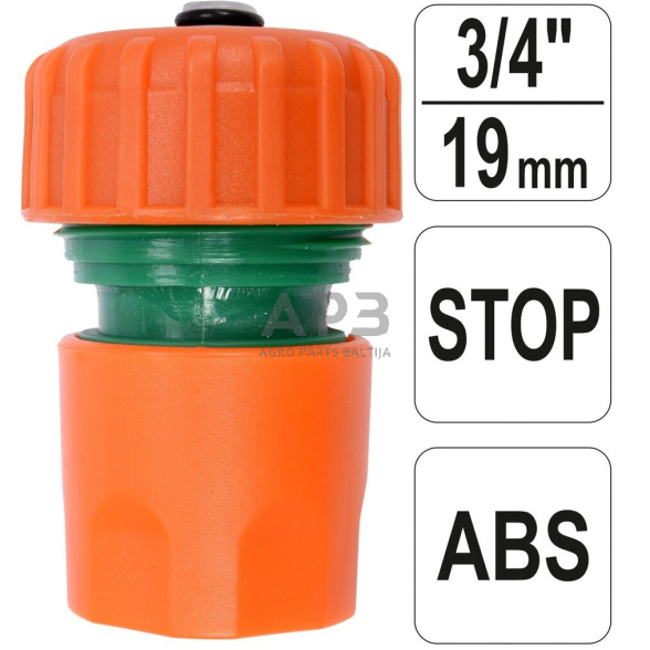 Jungtis su vožtuvu laistymo žarnai 3/4" Jungtis su vožtuvu laistymo žarnai 3/4"
