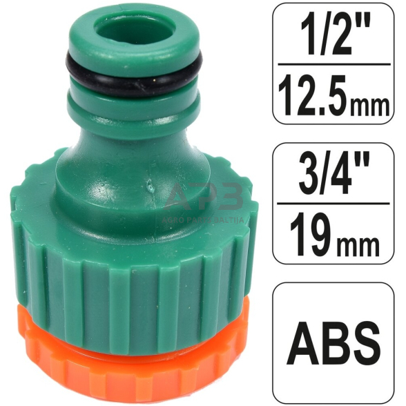 Sujungimas laistymo žarnai 3/4" - 1/2"