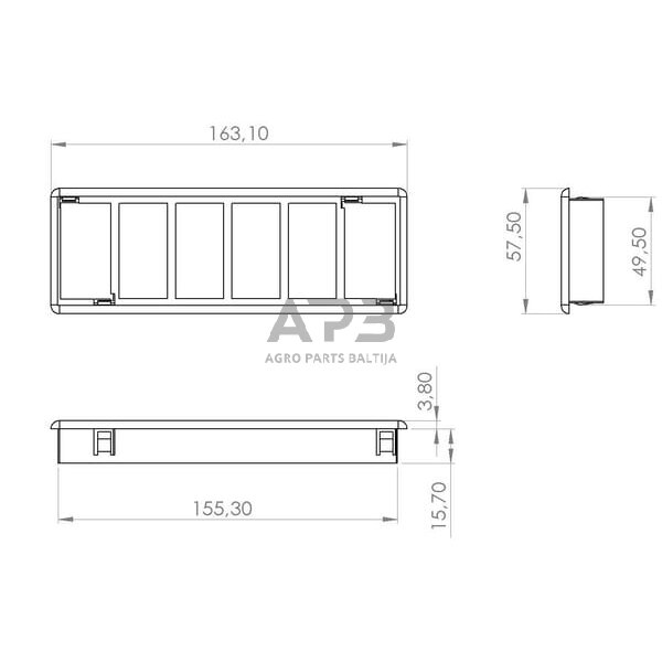 Jungiklio montuojamas rėmas SW10024KR 2 Jungiklio montuojamas rėmas SW10024KR 2