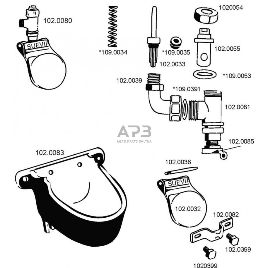 Jungtis lenkta Suevia SU1020039 1