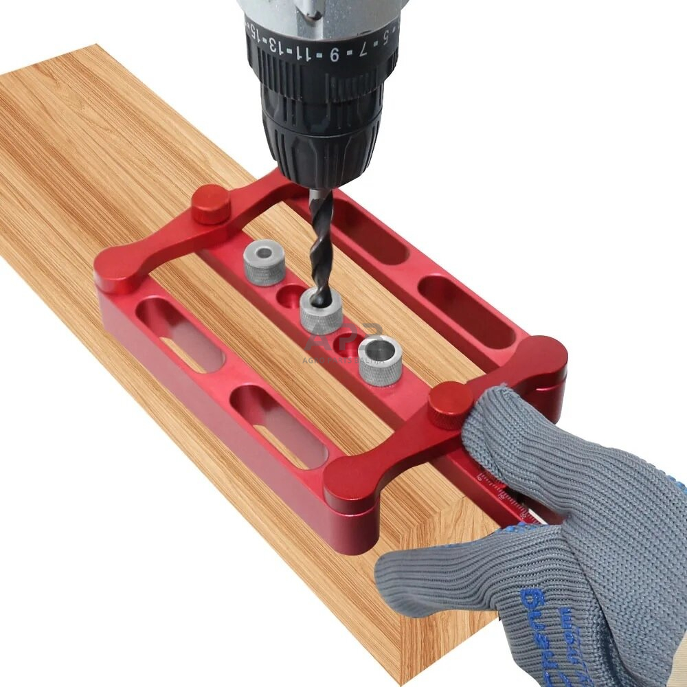 Kaištinių sujungimų šablonas 6/8/10mm su priedais 2 Kaištinių sujungimų šablonas 6/8/10mm su priedais 2