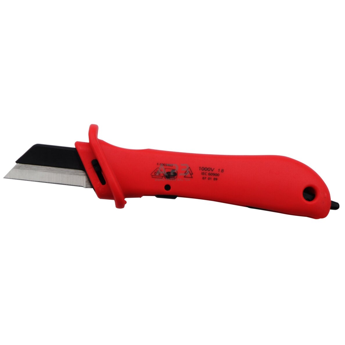 Kabelio nužievinimo peilis VDE atlenkiama apsauga (tiesi geležtė) Kabelio nužievinimo peilis VDE atlenkiama apsauga (tiesi geležtė)